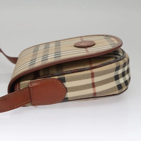 Burberrys Nova Check Shoulder Bag PVC Leather Beige Auth 110021 - Picture 7 of 16